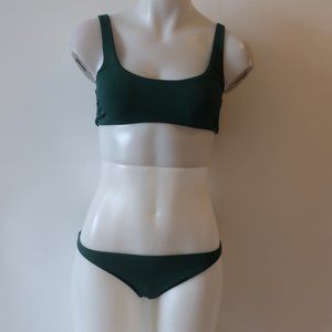 Womens Tori Praver Green Swimwear Bralette Bikini S *